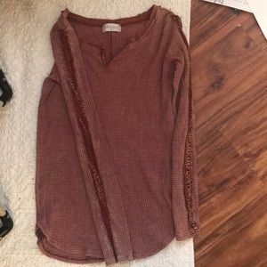 Alter’d state waffle shirt with sleeve details